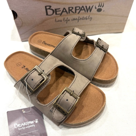 BearPaw Other - Bearpaw Brooklyn Youth  Kids Slip On Sandals Color Stone Size 1 Only